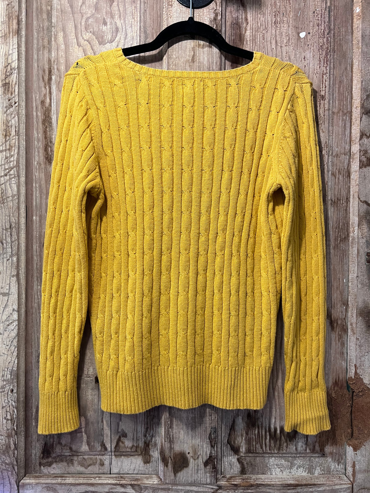 Y2K St. John's Bay Yellow Cable Knit Sweater