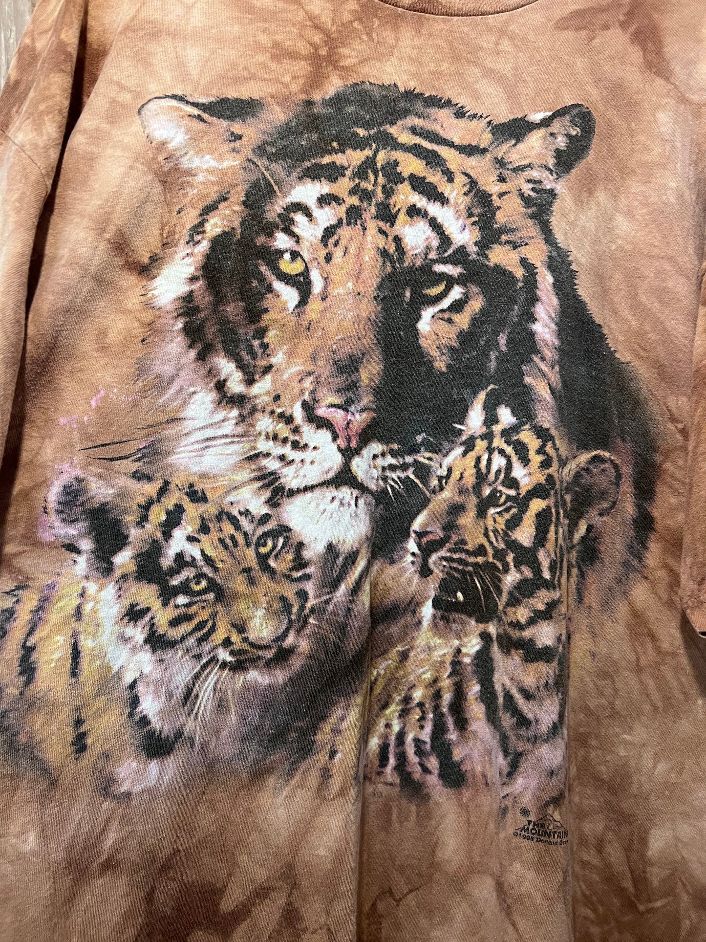 1998 The Mountain John Ball Zoo Tie Dye Tiger Graphic T-Shirt