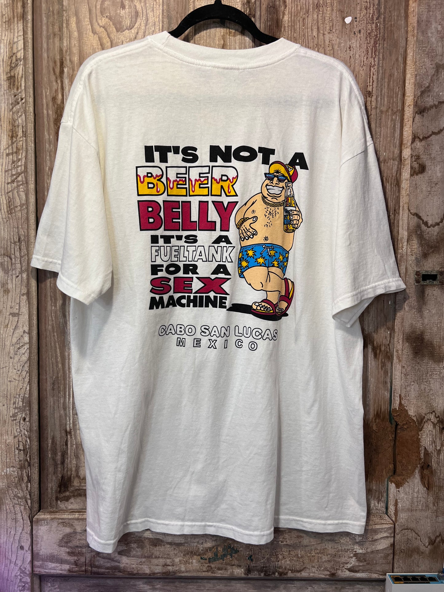 90's Mexico Funny "Sex Machine" Graphic T-Shirt
