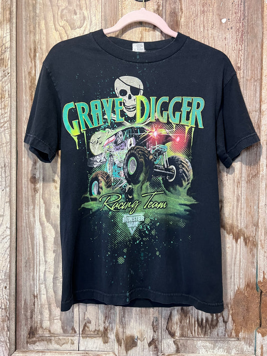 Y2K Grave Digger Racing Team Monster Truck Graphic T-Shirt