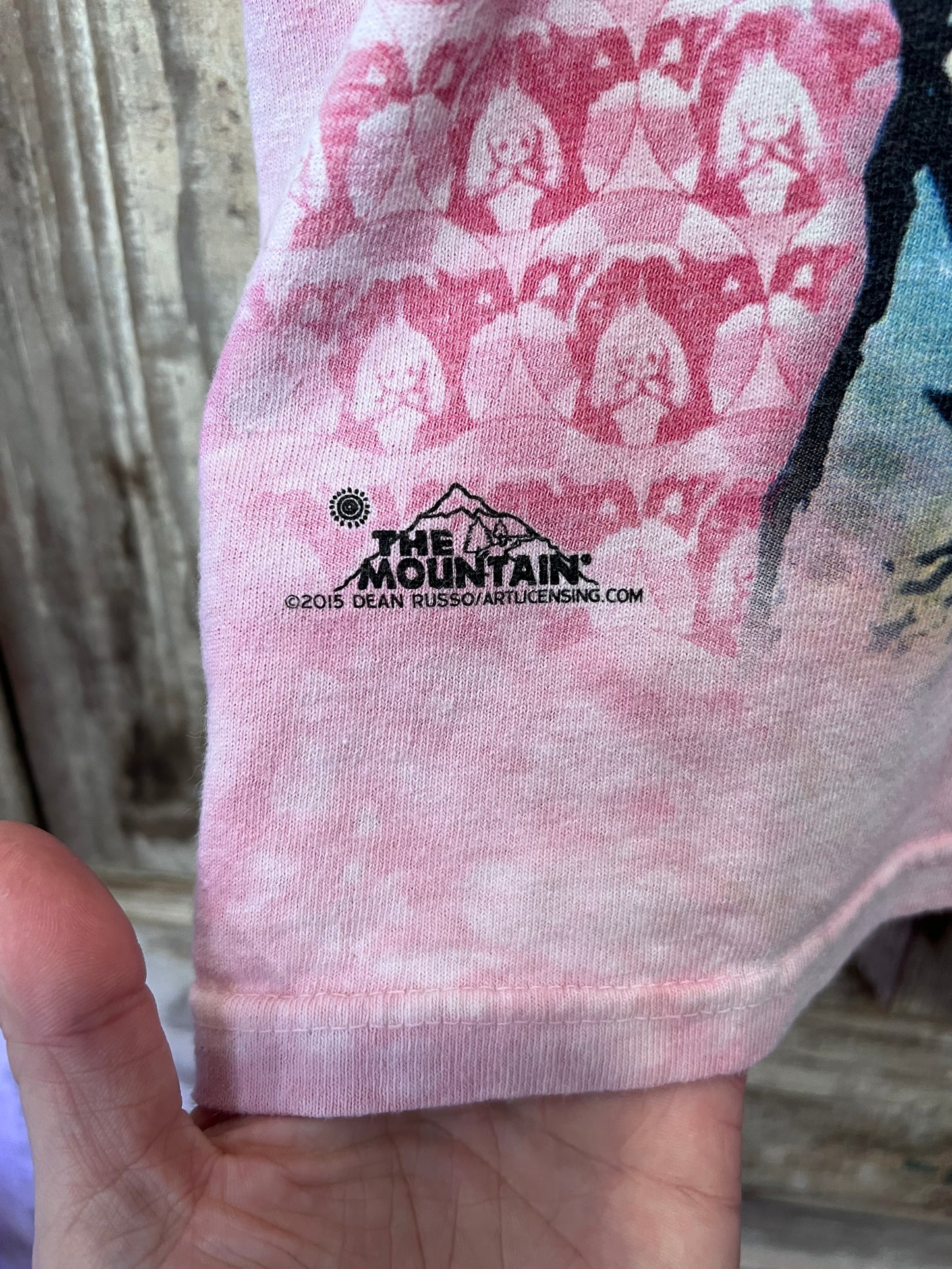 Y2K The Mountain Pink Tie Dye Pitbull Graphic T-Shirt (Modern)