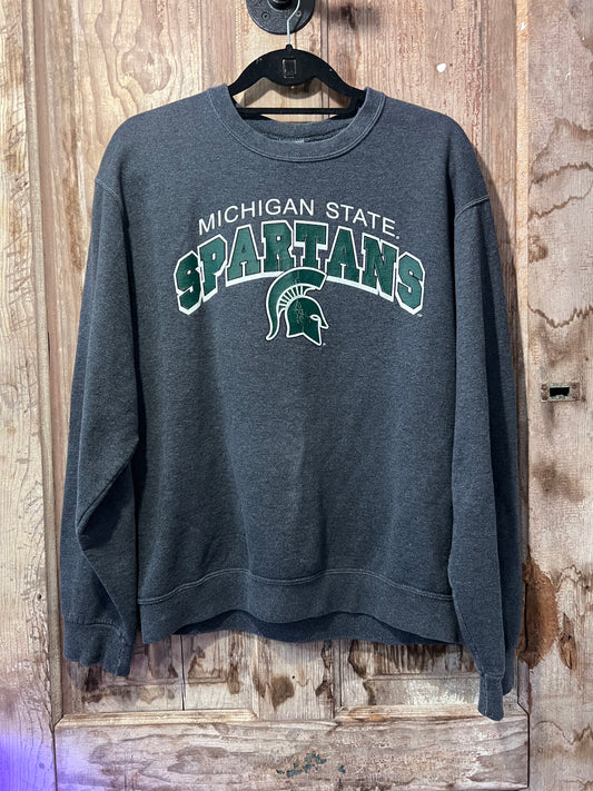 Grey MSU Crewneck