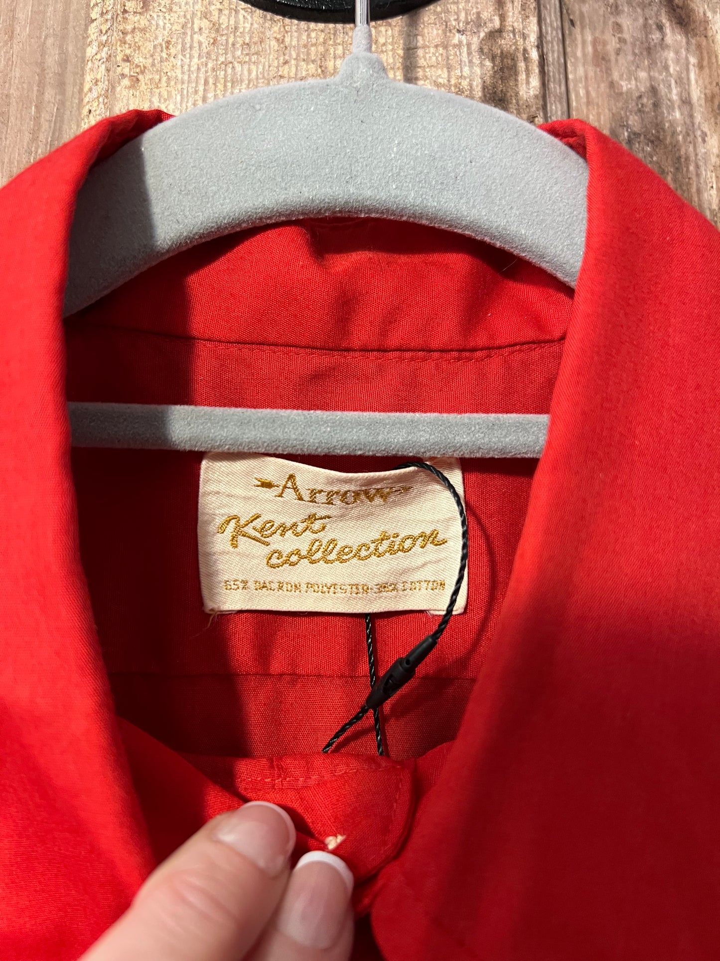 70's Arrow Kent Collection Red Button Up Shirt CNV