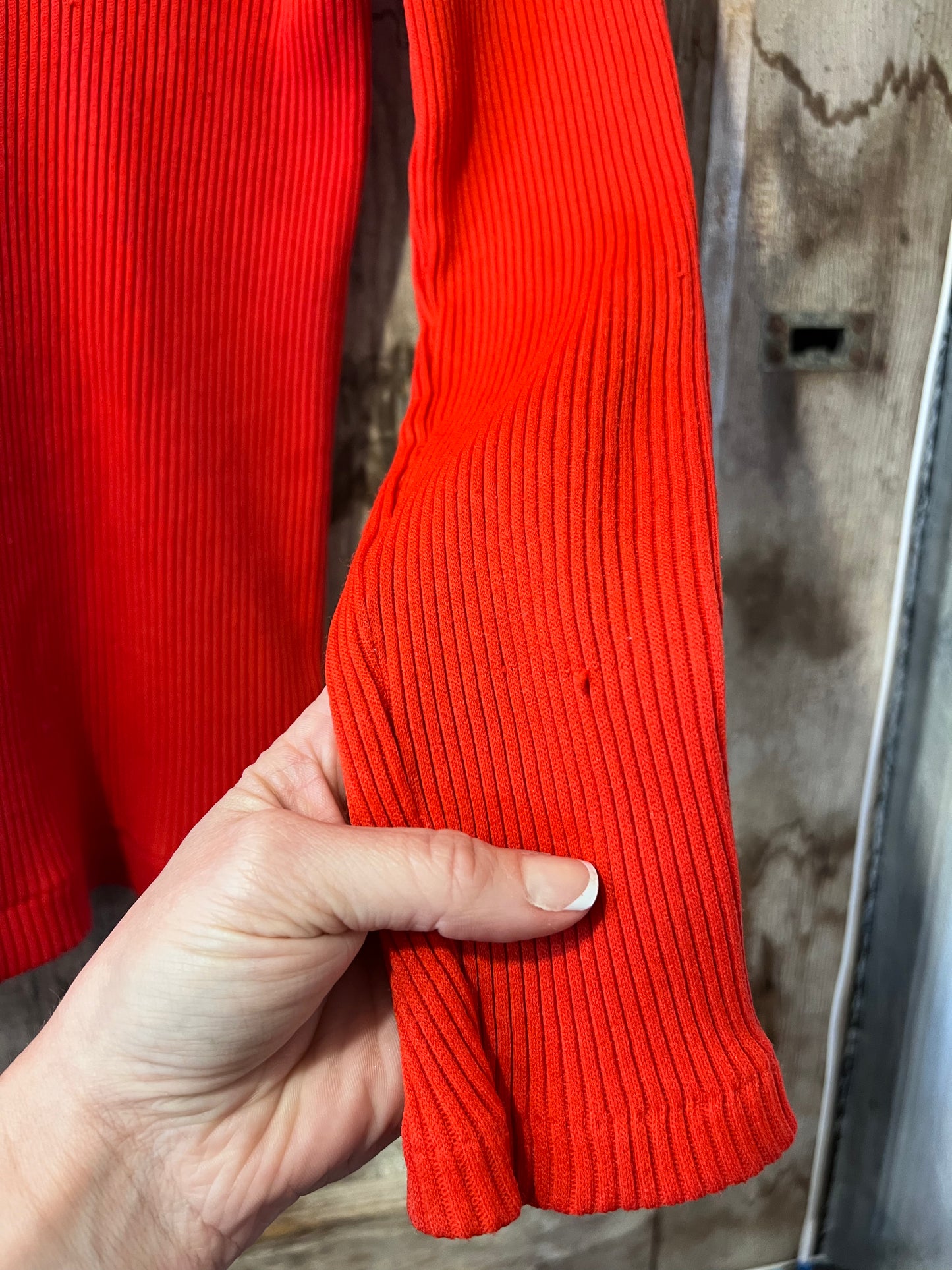 70’s "Rorange" Ribbed Zip-Up Turtleneck