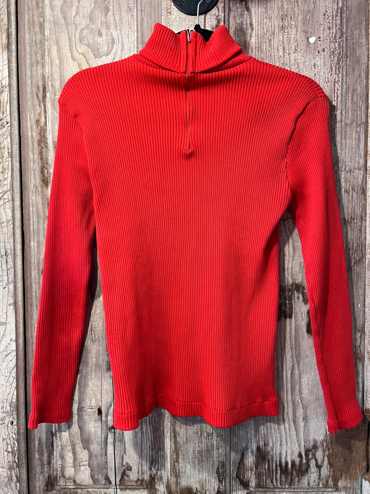 70’s "Rorange" Ribbed Zip-Up Turtleneck