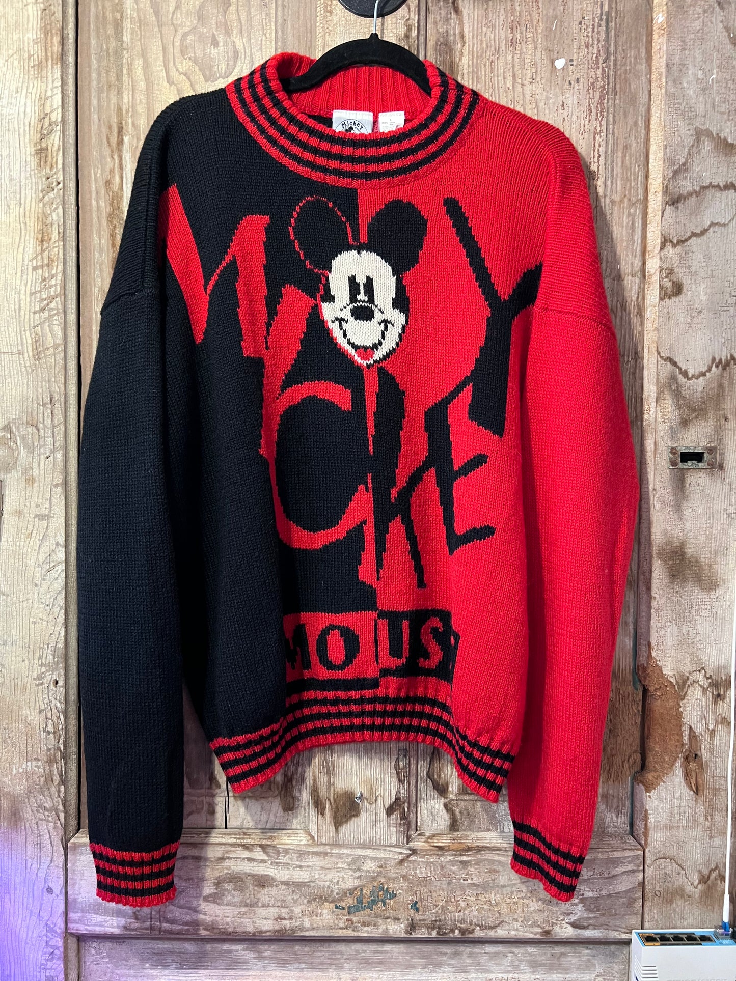 80's/90's Mickey & Co Two Tone Knit Sweater