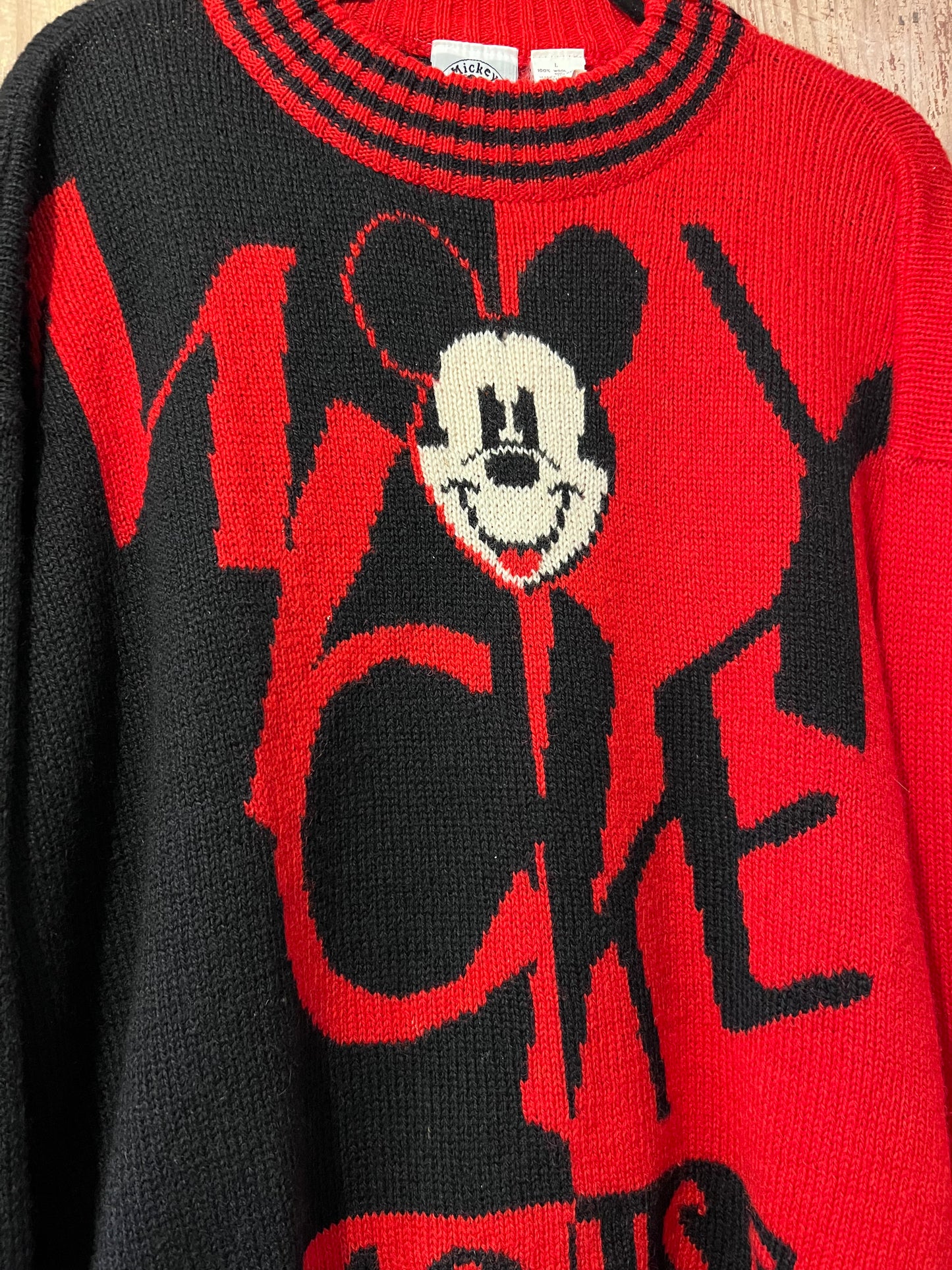 80's/90's Mickey & Co Two Tone Knit Sweater