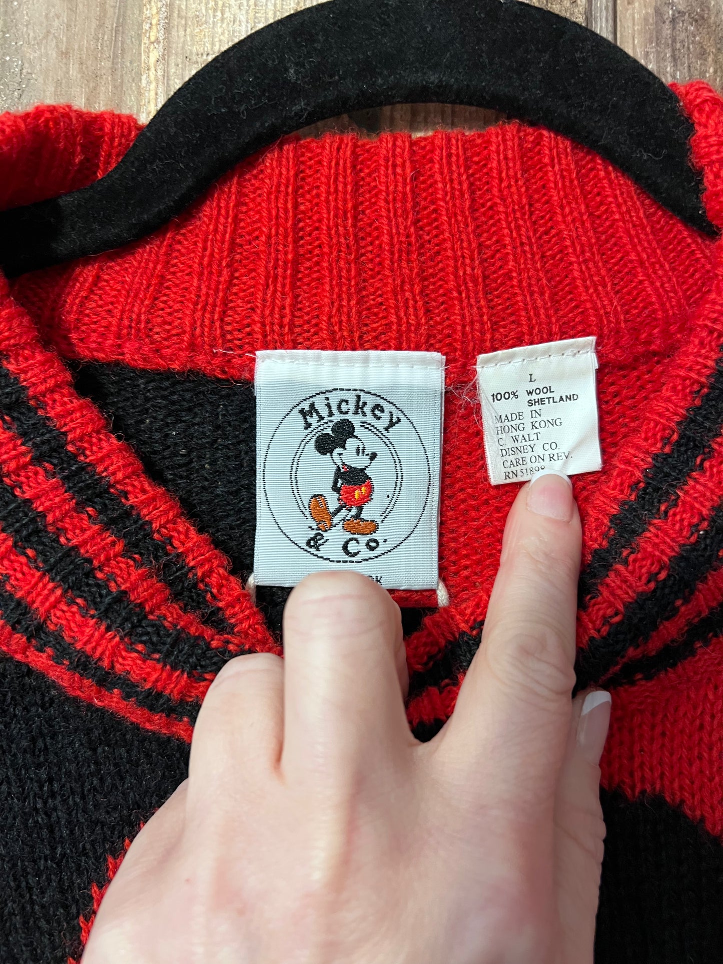 80's/90's Mickey & Co Two Tone Knit Sweater