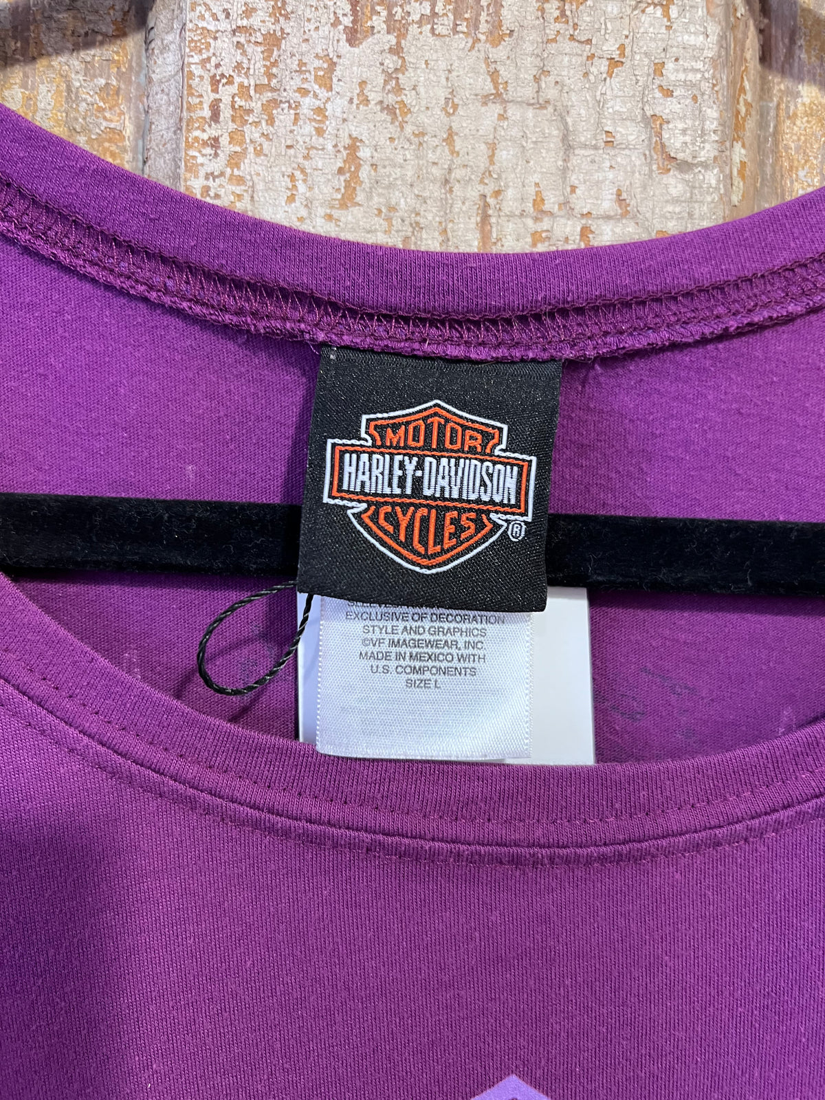 2011 Purple Harley Mesh Tattoo Long Sleeve Shirt