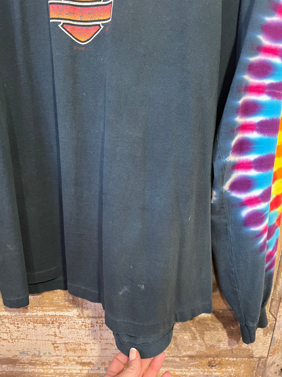 1998 Harley Davidson Tie Dye Long Sleeve Shirt