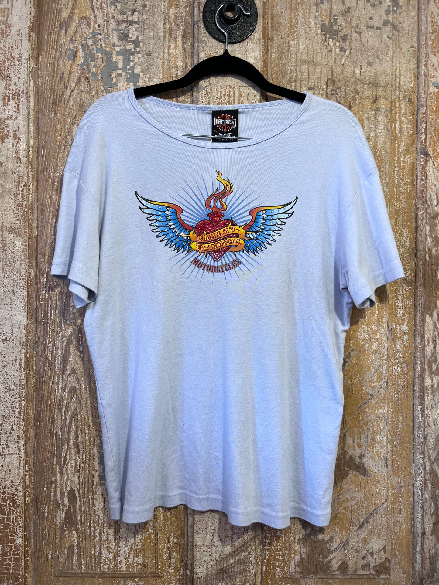 Y2K 2008 Bedazzled Harley Davidson T-Shirt