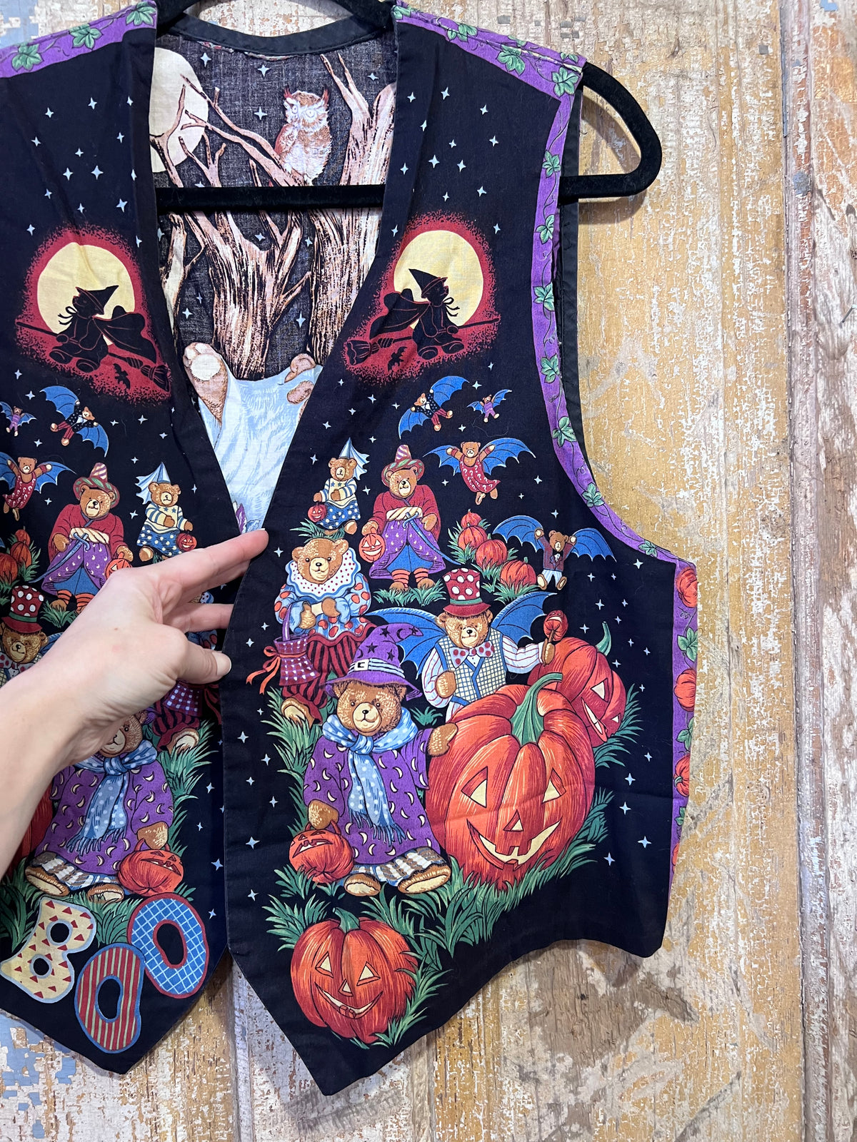 90's Handmade Halloween Bear Vest