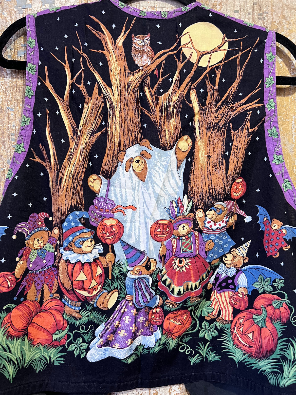 90's Handmade Halloween Bear Vest