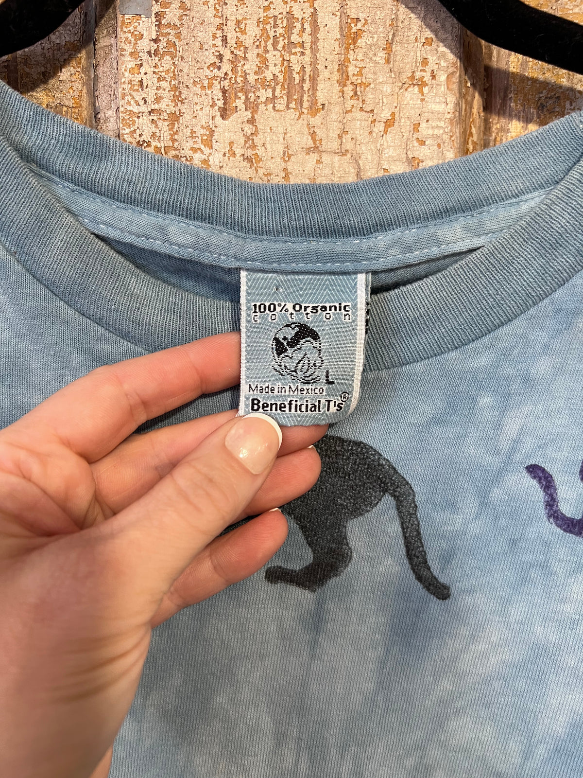 90's Cat Stamped AOP Tie Dye T-Shirt