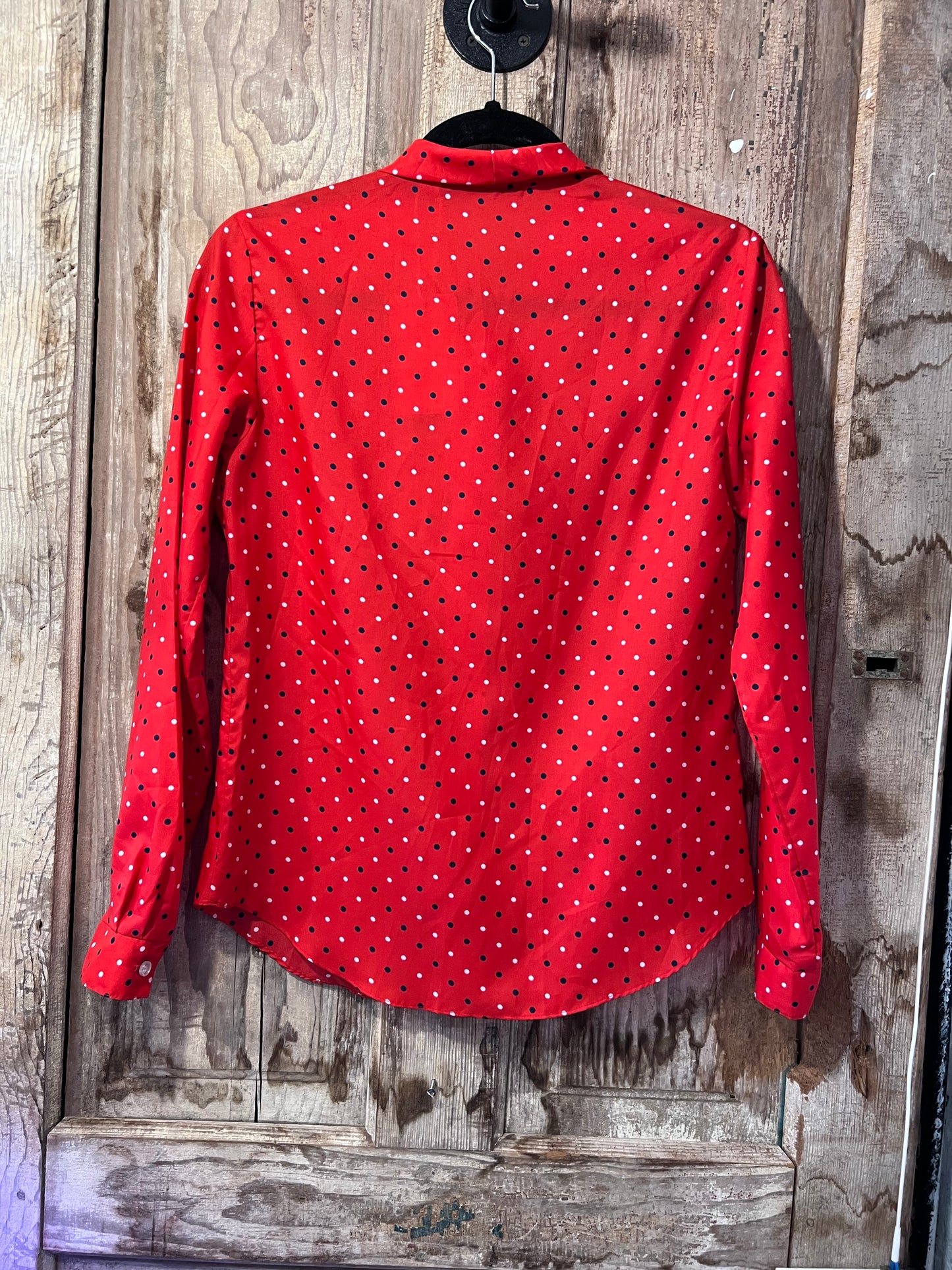 70's Red Polka Dot Blouse