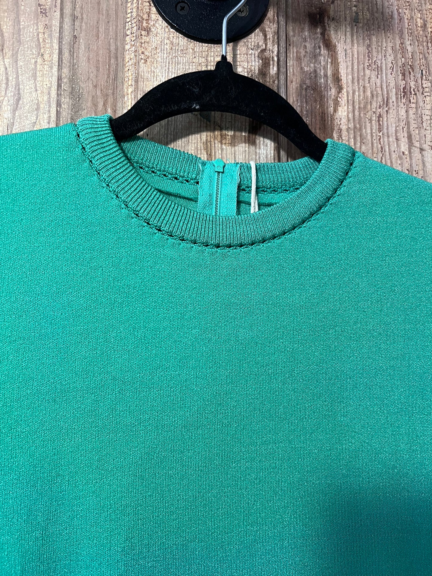 70's Green Short Sleeve Sweater Top