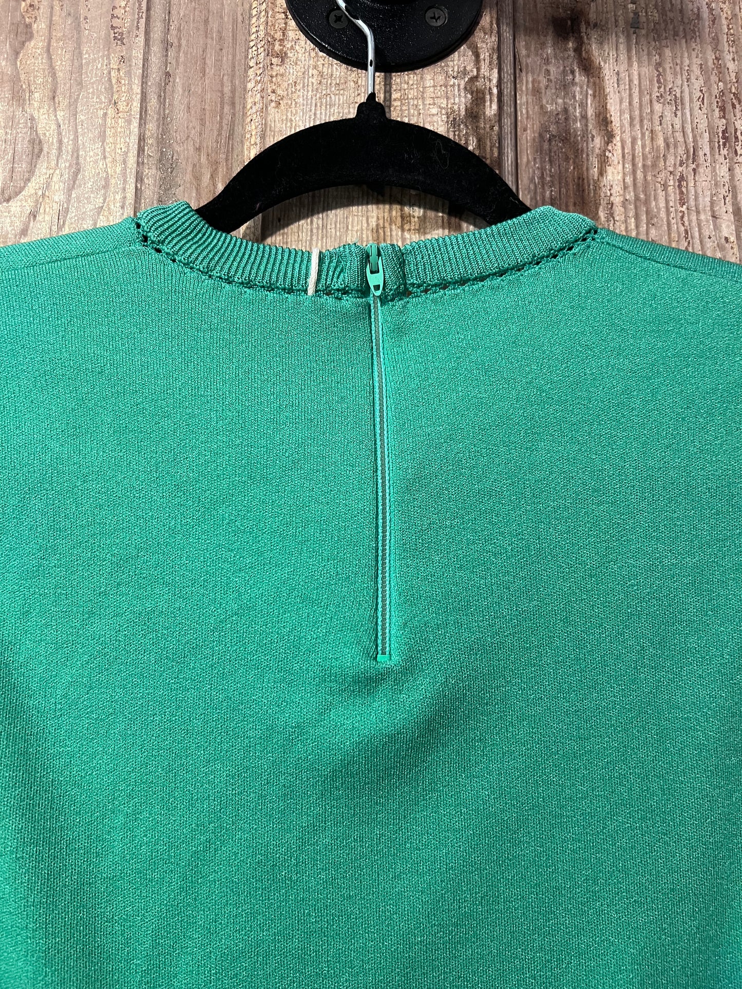70's Green Short Sleeve Sweater Top