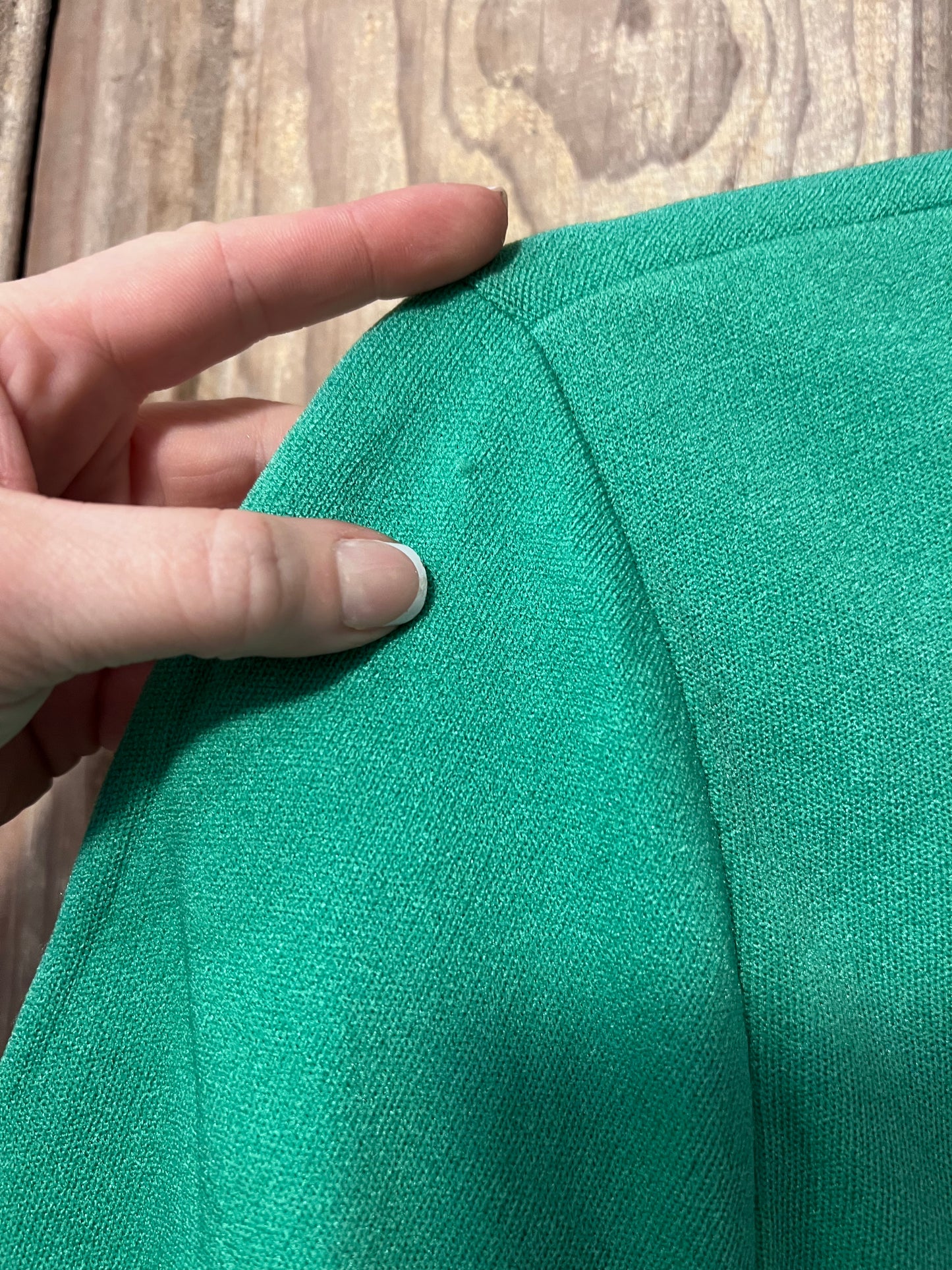 70's Green Short Sleeve Sweater Top