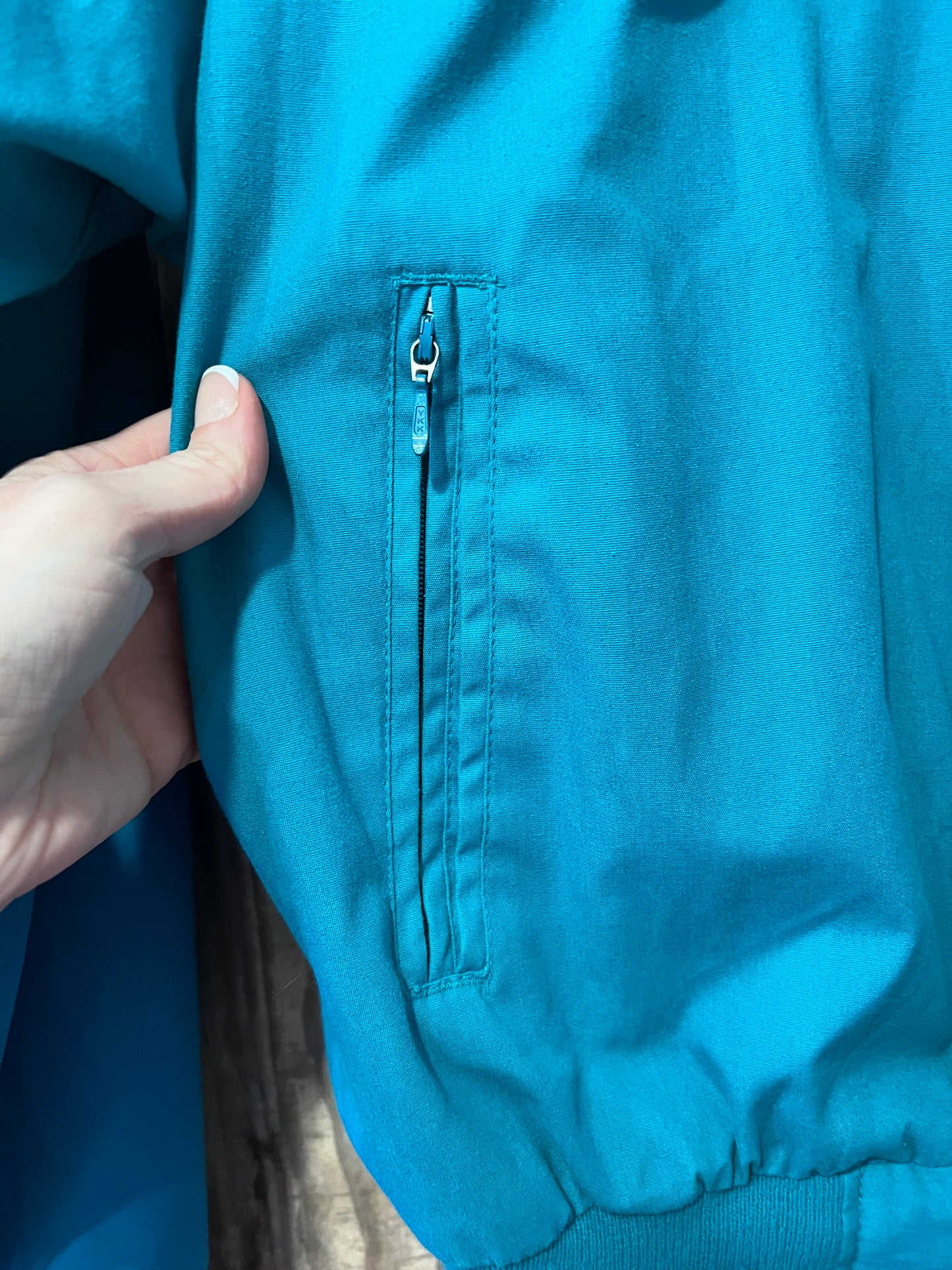 80's/90's Par Four Turquoise Zip Up Jacket