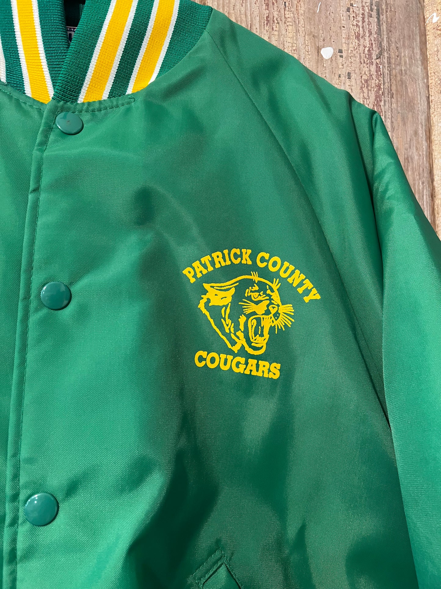 70's Patrick County Cougars Puffer Varsity Jacket