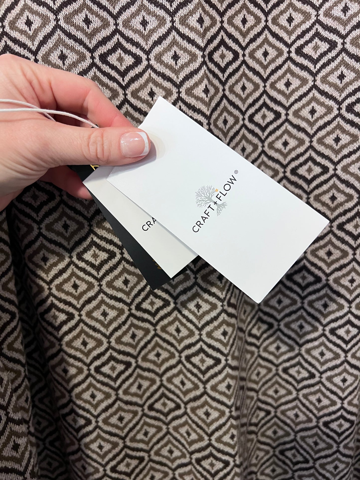 80's/90's CRAFTFLOW Patterned Henley Long Sleeve Shirt