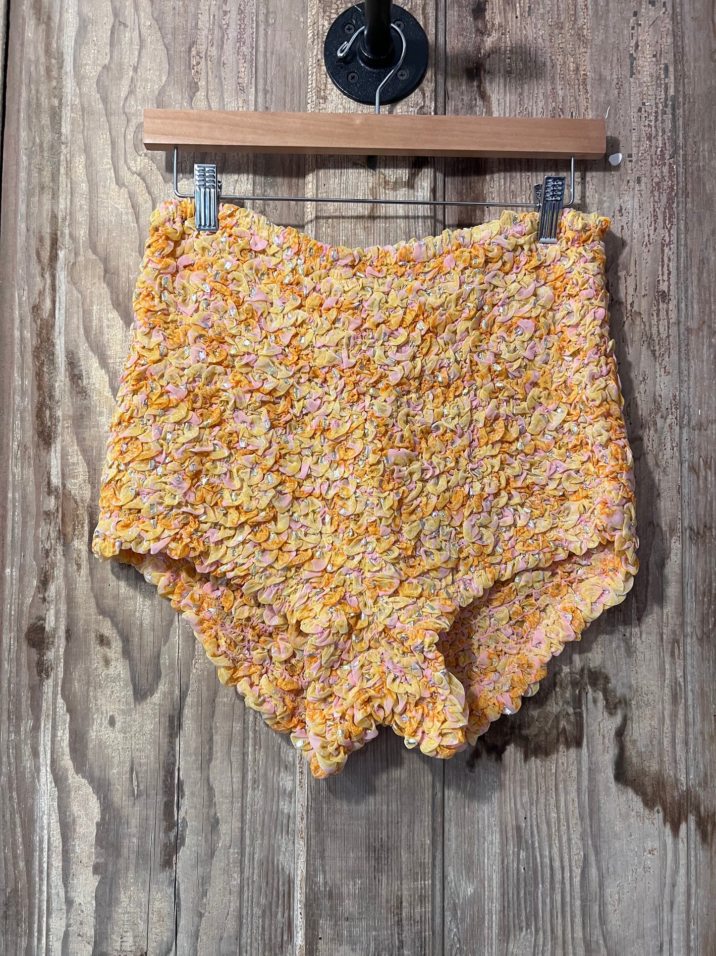 Free People Colorful Ruffle Bloomer Shorts