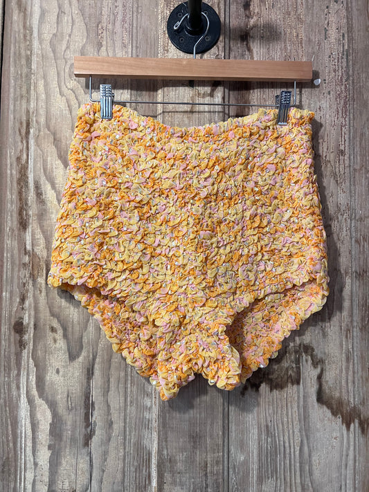 Free People Colorful Ruffle Bloomer Shorts