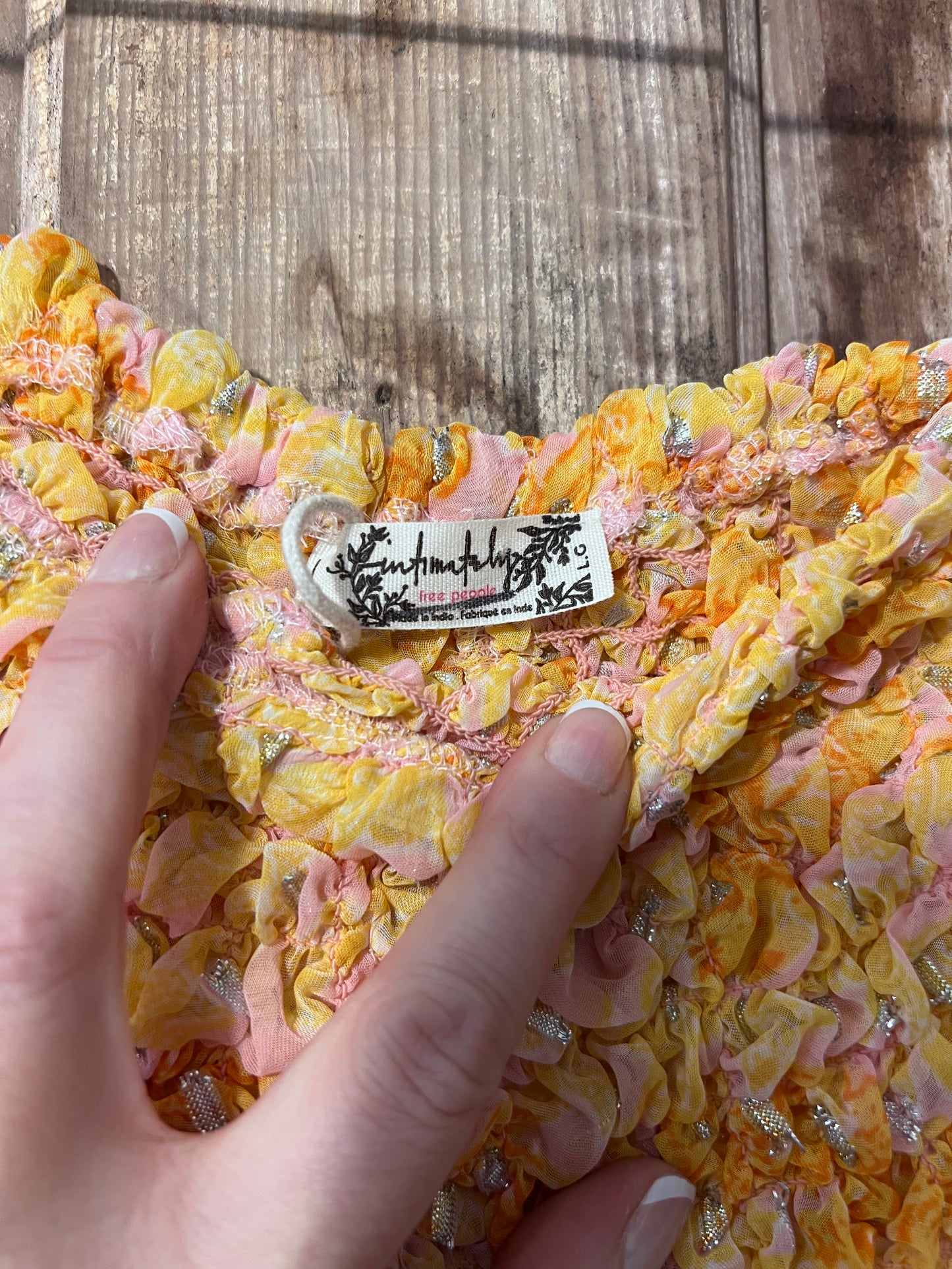 Free People Colorful Ruffle Bloomer Shorts