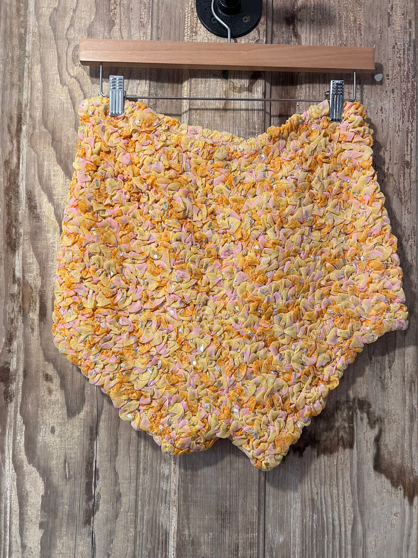 Free People Colorful Ruffle Bloomer Shorts