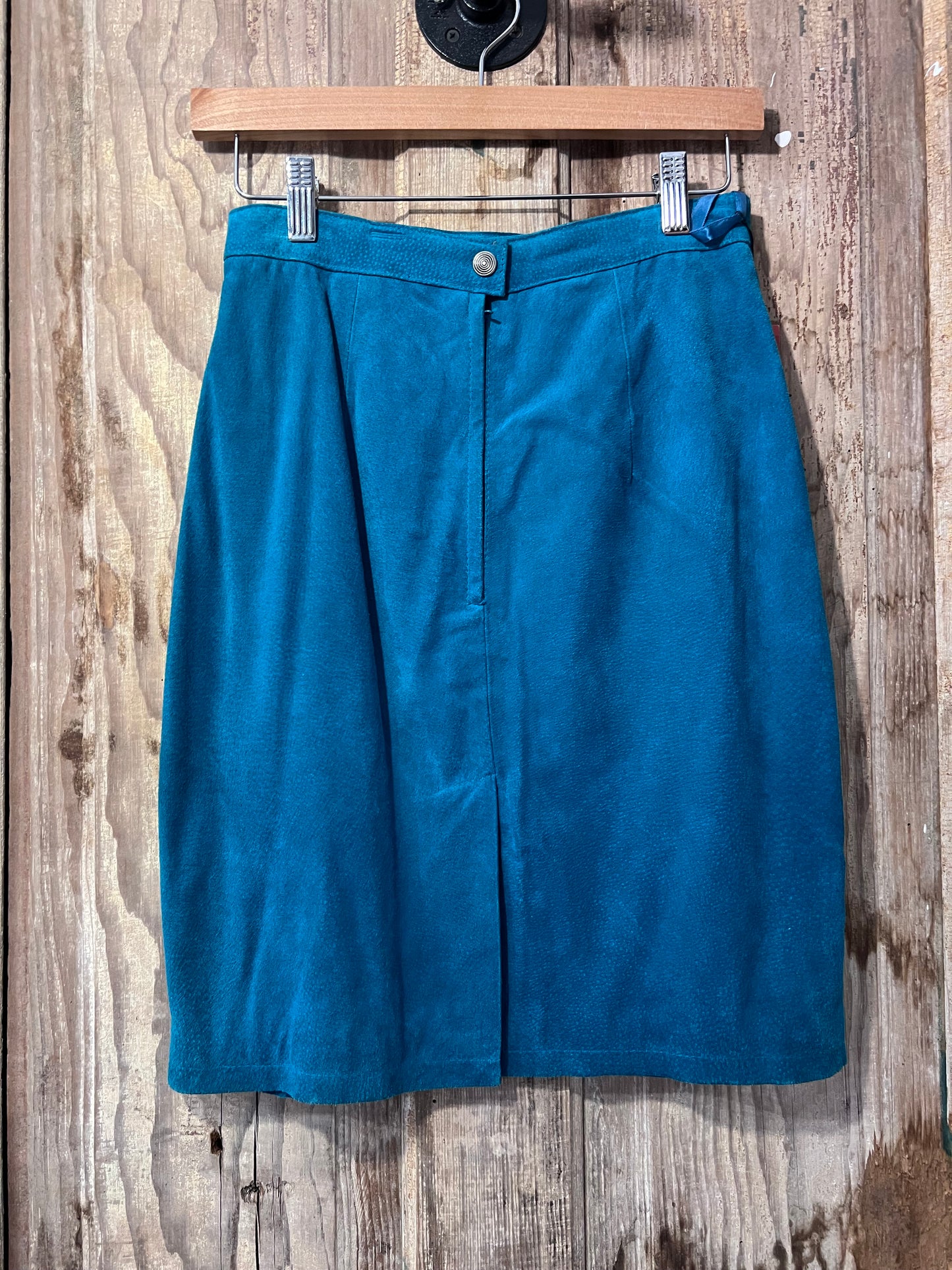 70's/80's G3 Leathers Teal Leather Skirt