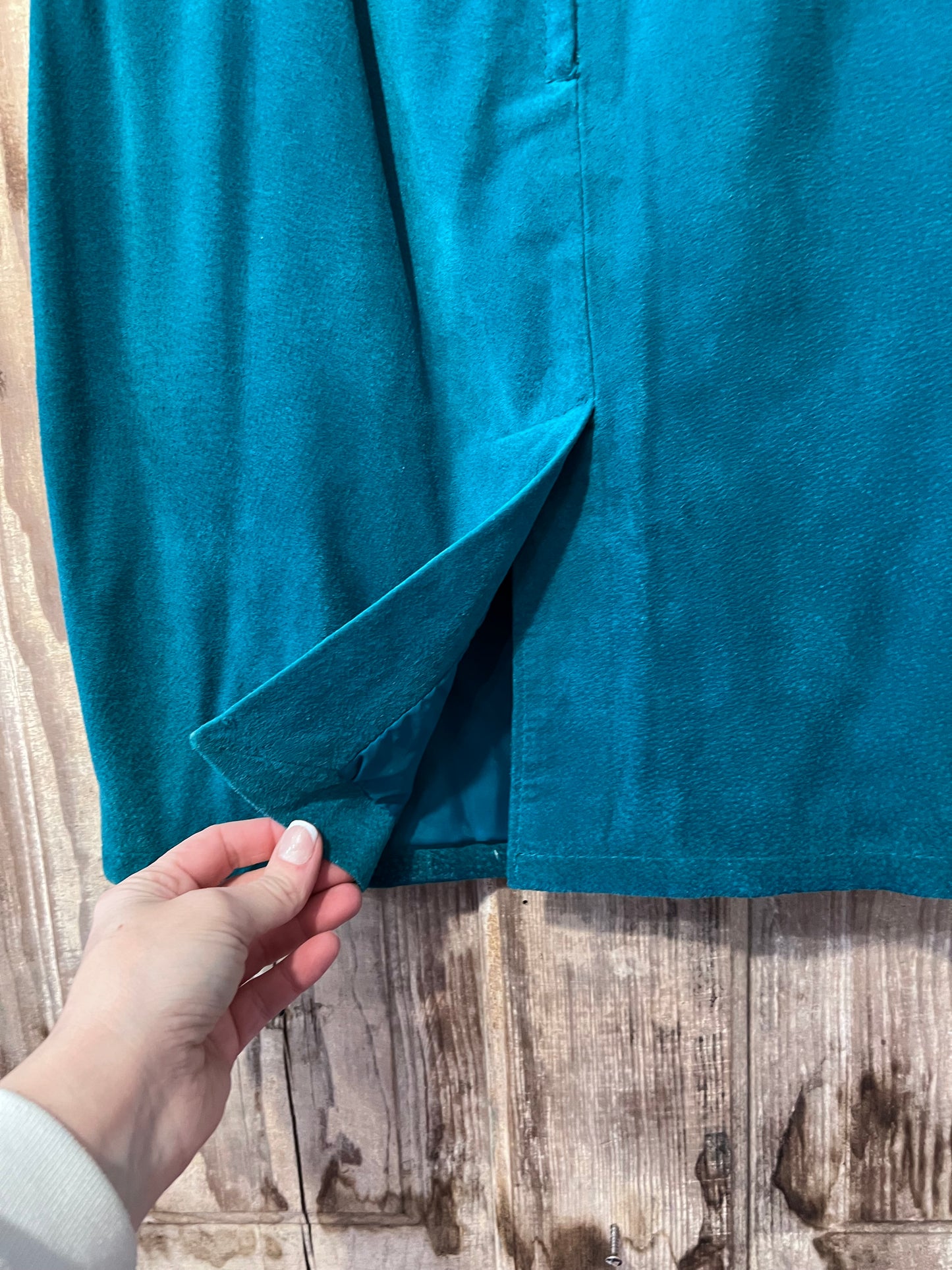 70's/80's G3 Leathers Teal Leather Skirt
