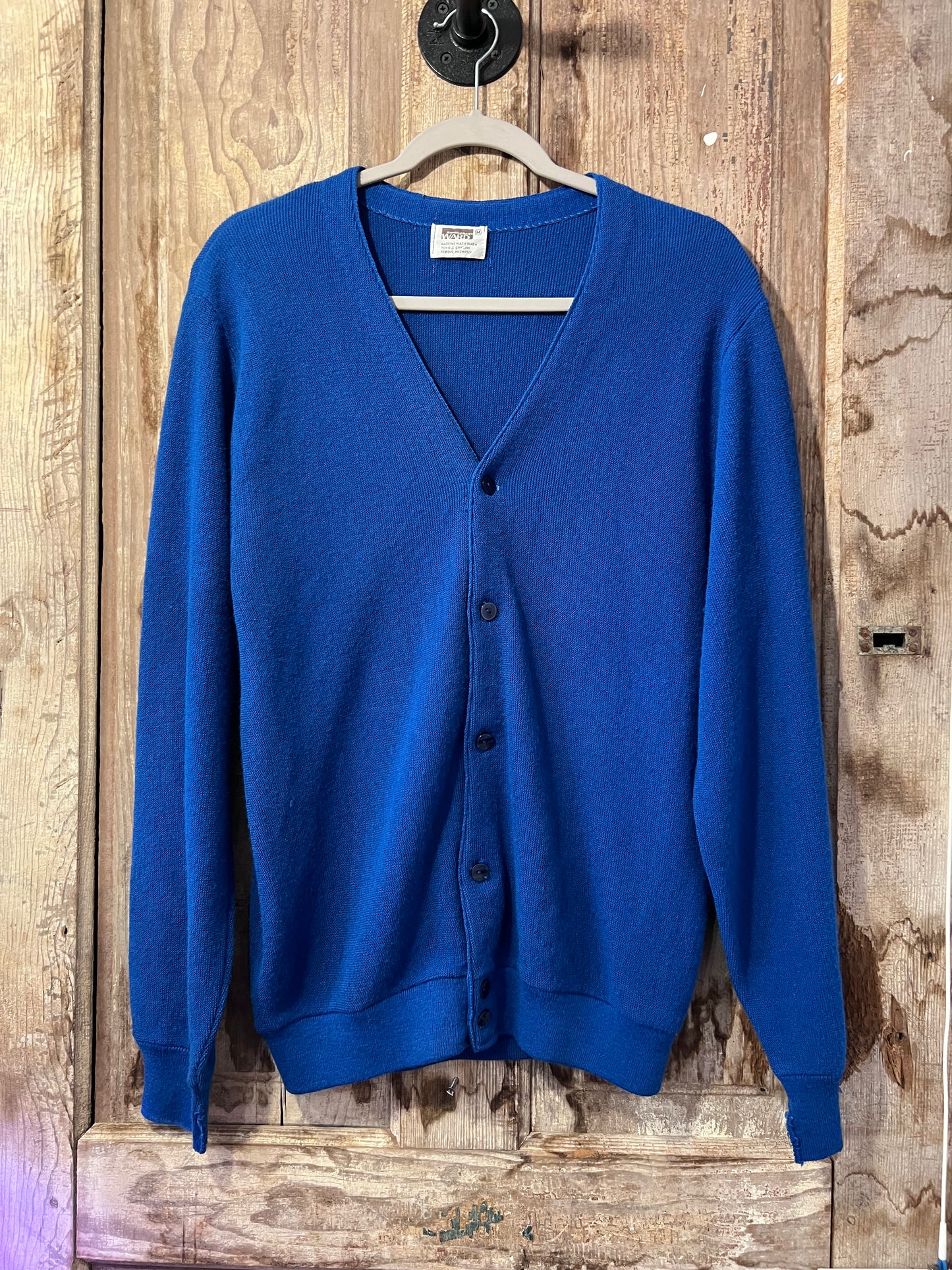70's Montgomery Ward Blue Knit Cardigan