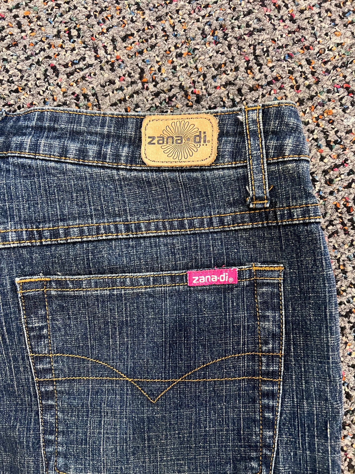 80's/90's Zana Di Two Tone Brown Suede Patchwork Jeans