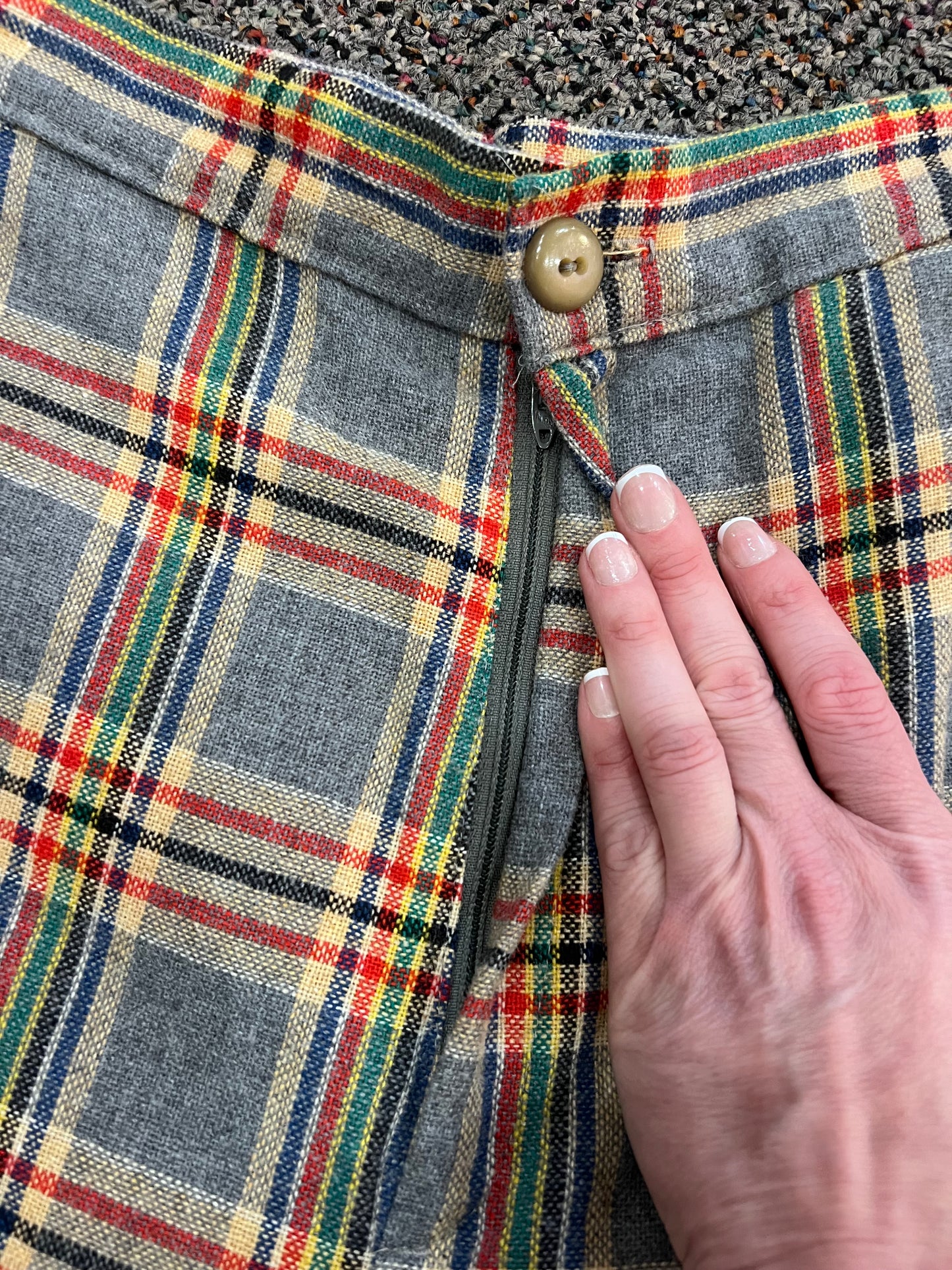 70's Handmade Plaid Shorts