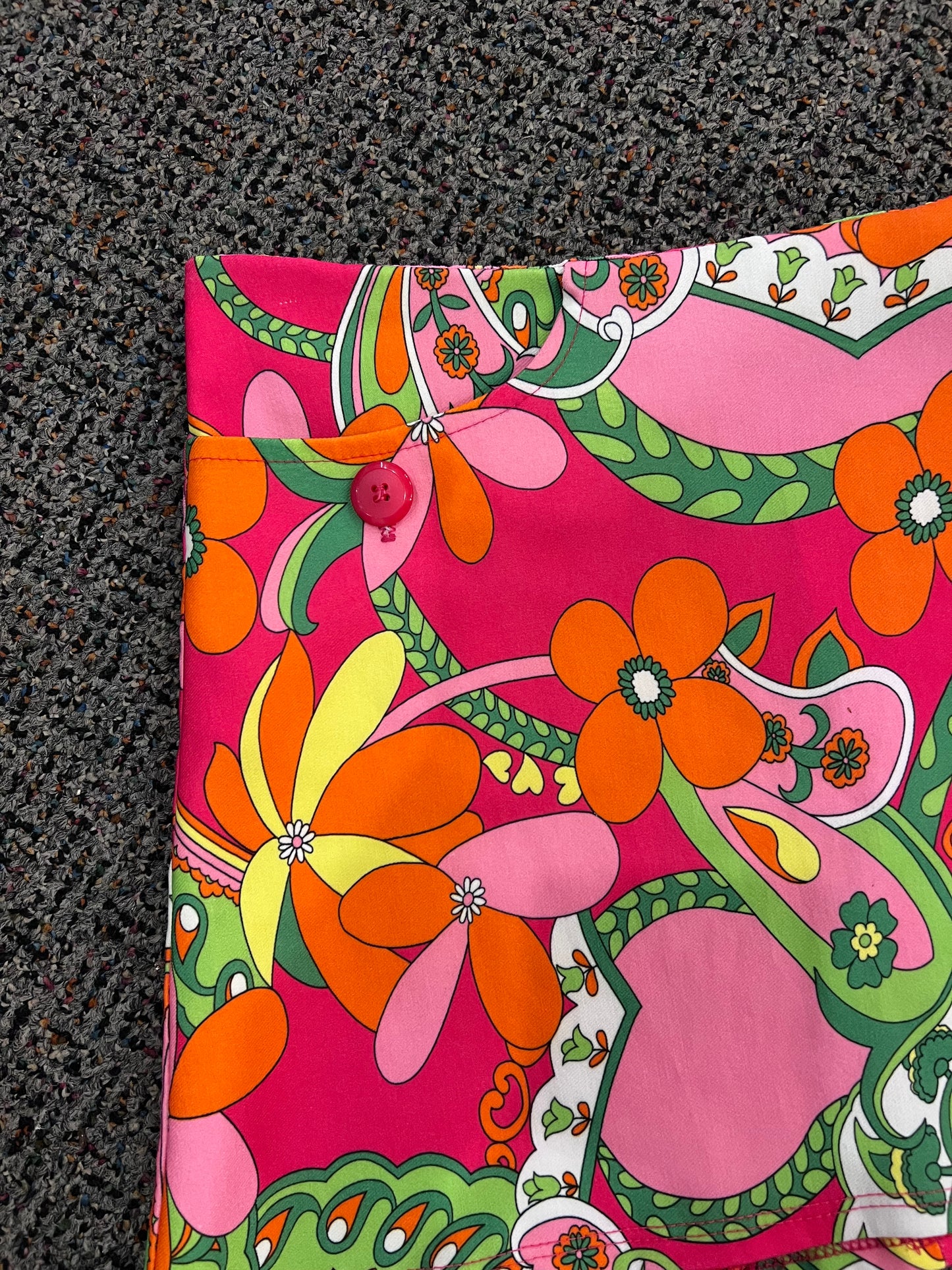 Y2K Wet Seal 70's Inspired Colorful Patterned Mini Skirt