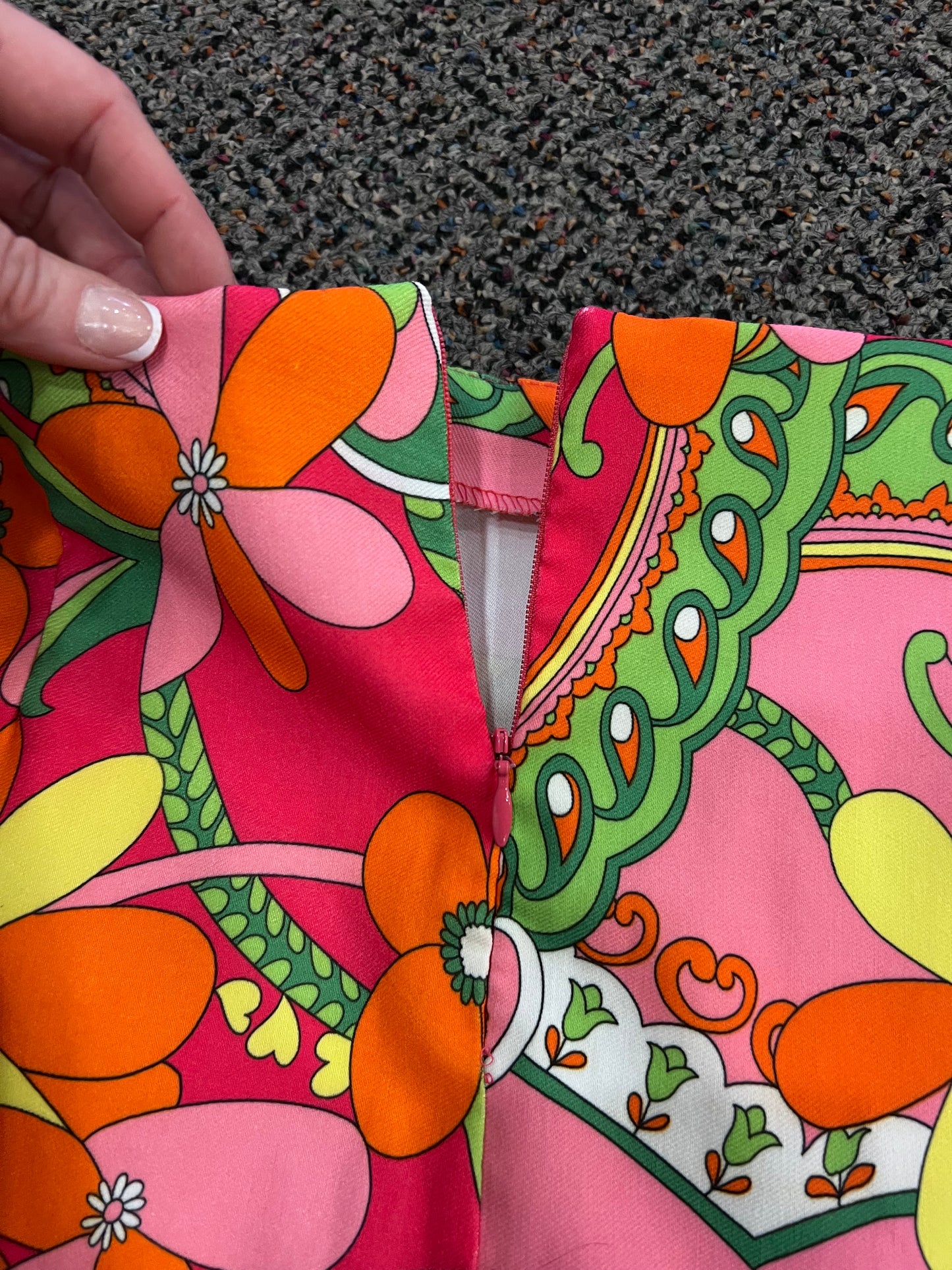 Y2K Wet Seal 70's Inspired Colorful Patterned Mini Skirt