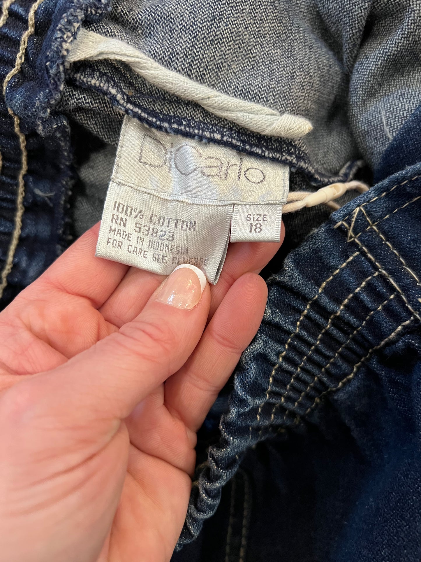 70's/80's Dicarlo Dark Wash Button Front Denim Skirt
