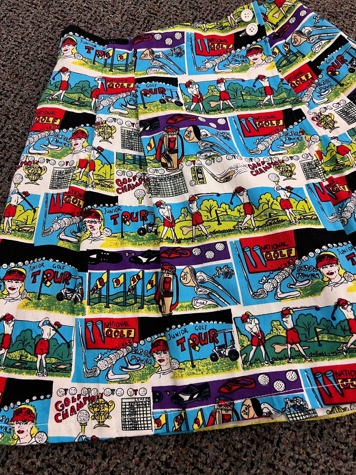 Y2K Lavon Sport AOP Golf Comic Book Skort