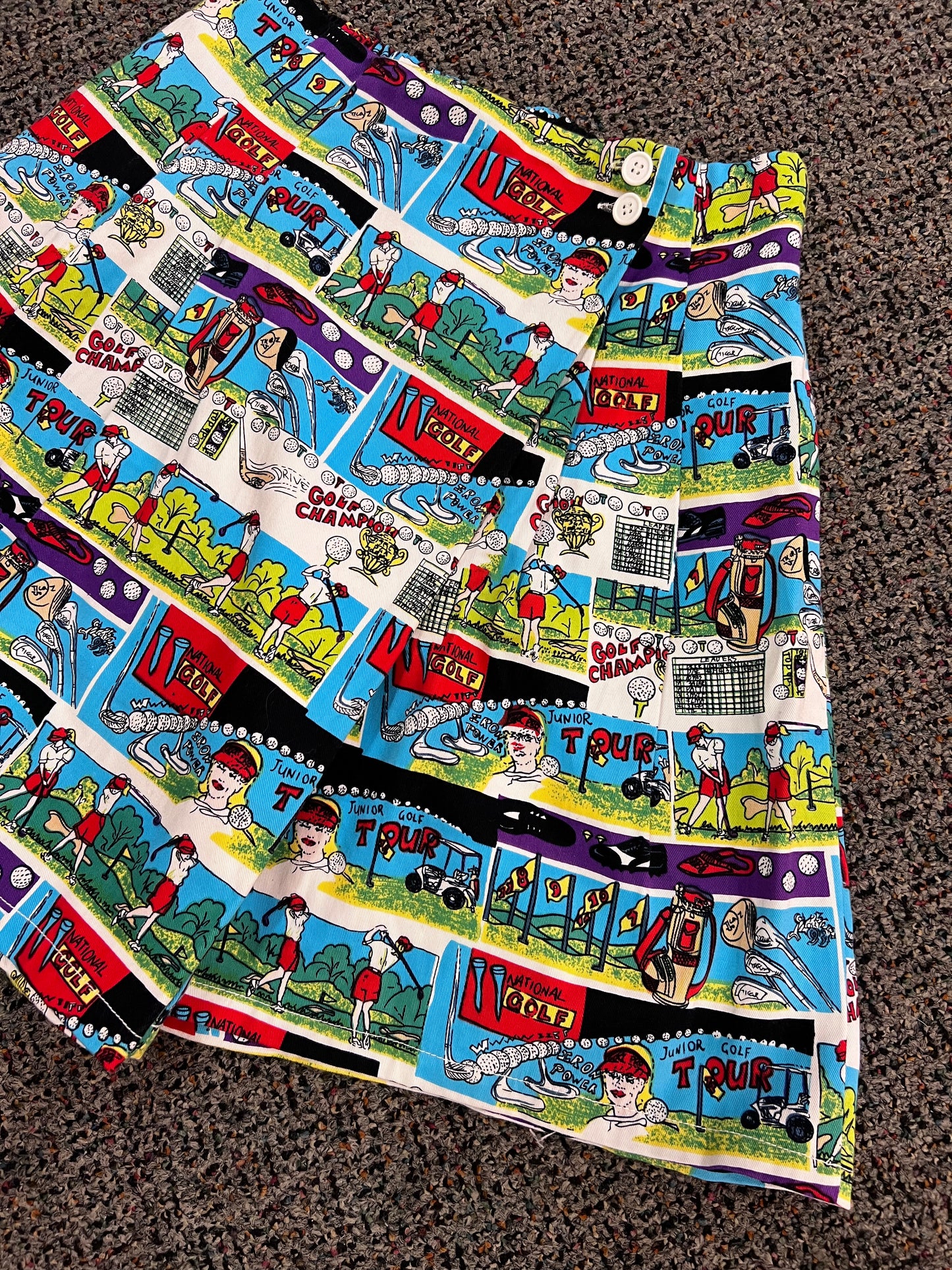 Y2K Lavon Sport AOP Golf Comic Book Skort