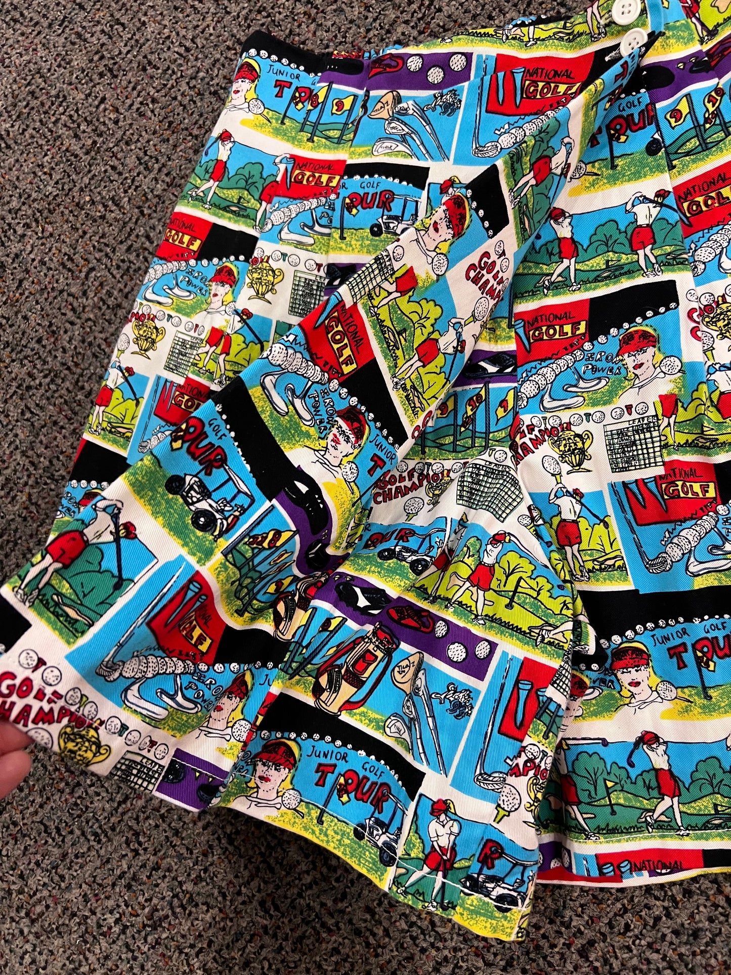 Y2K Lavon Sport AOP Golf Comic Book Skort