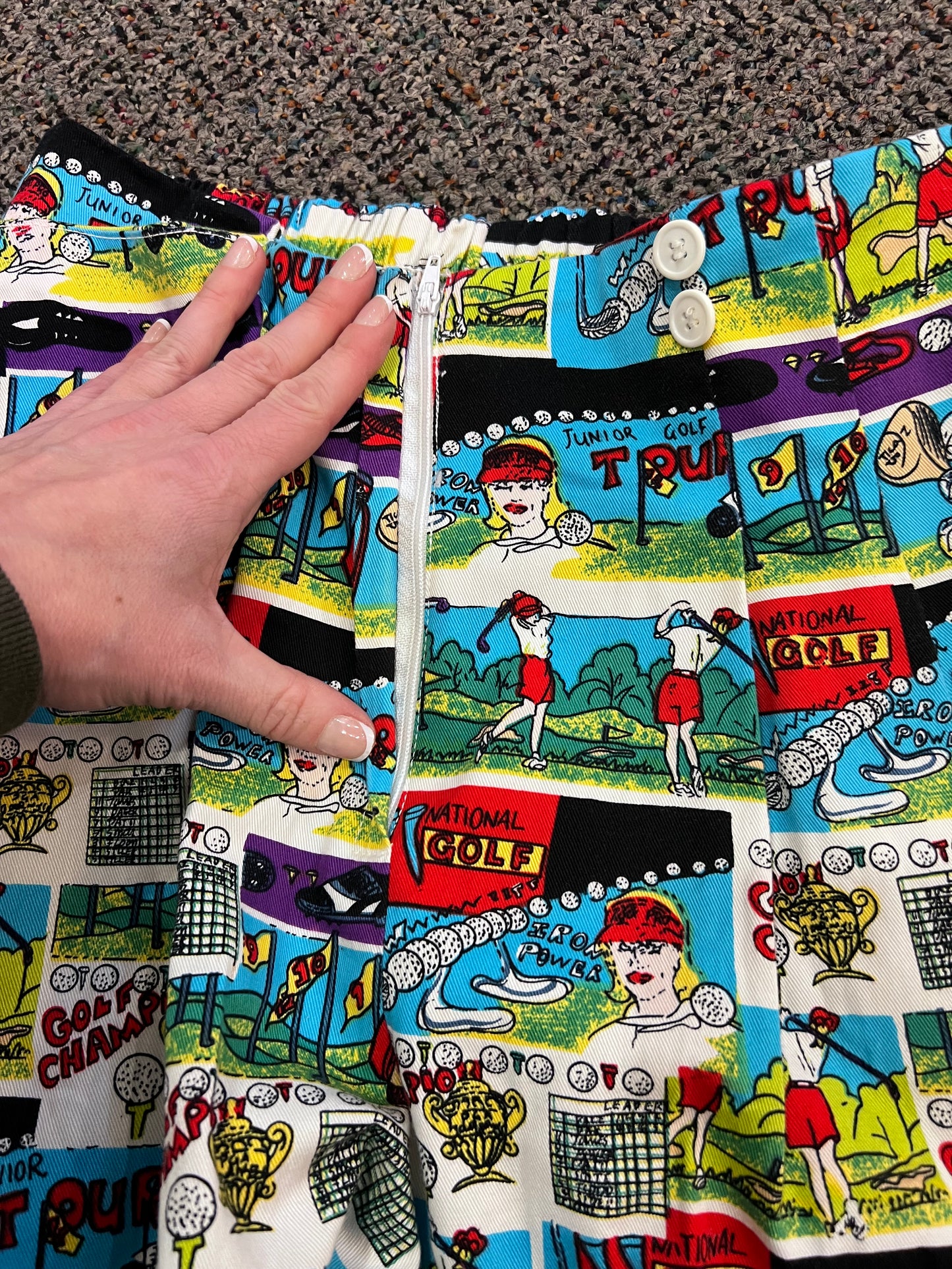 Y2K Lavon Sport AOP Golf Comic Book Skort