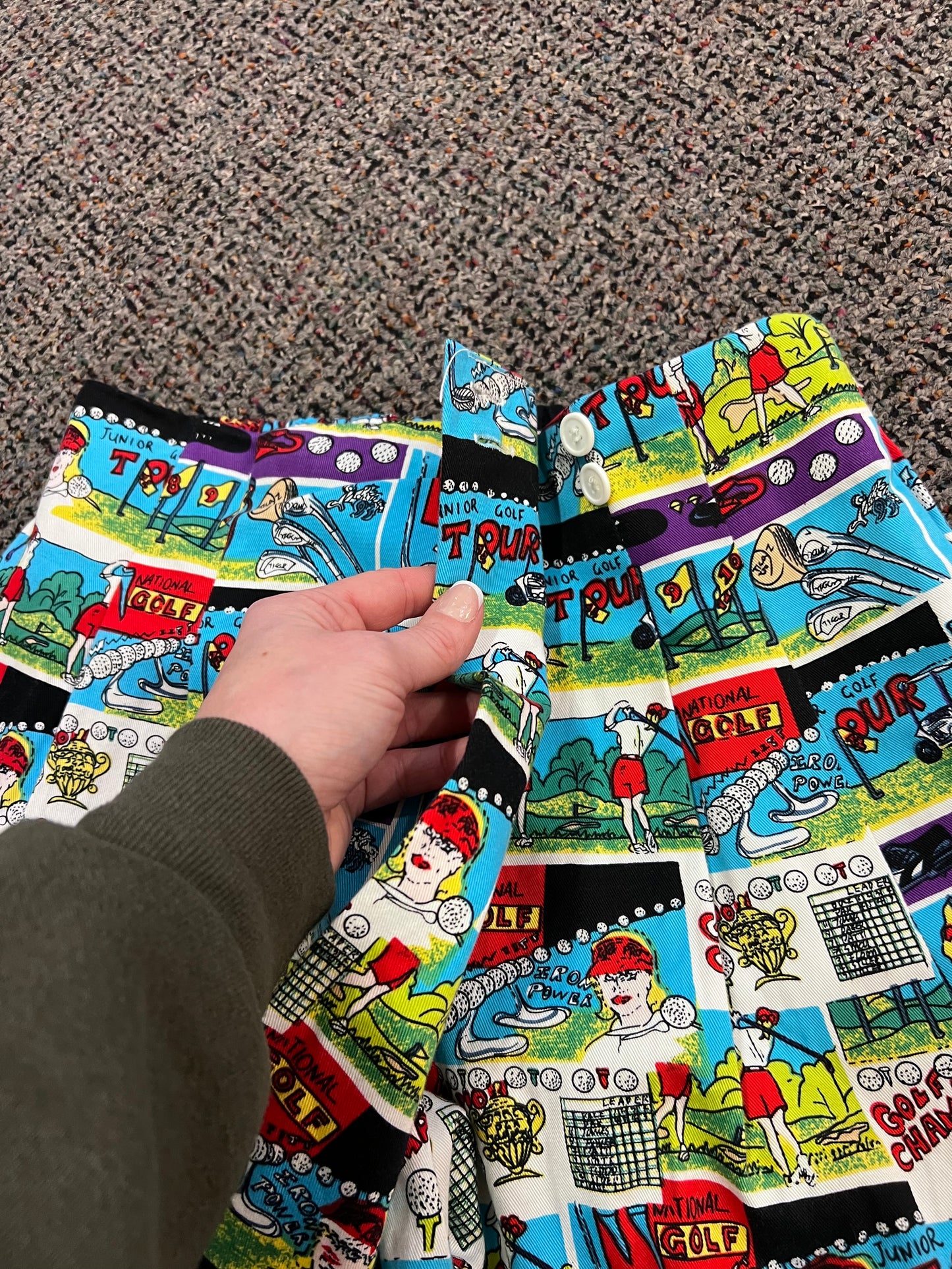 Y2K Lavon Sport AOP Golf Comic Book Skort