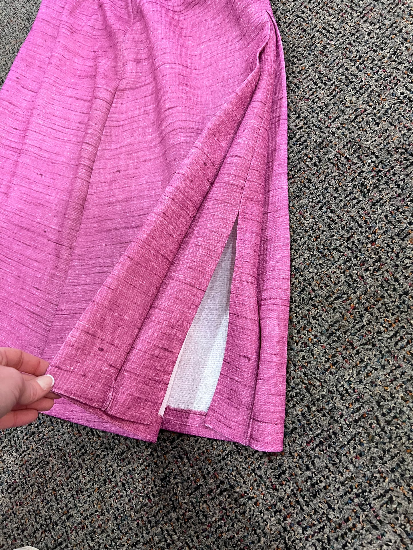 70's Fuchsia Midi Skirt