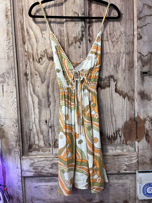Y2K Wild Fable 70's Inspired Patterned Dress