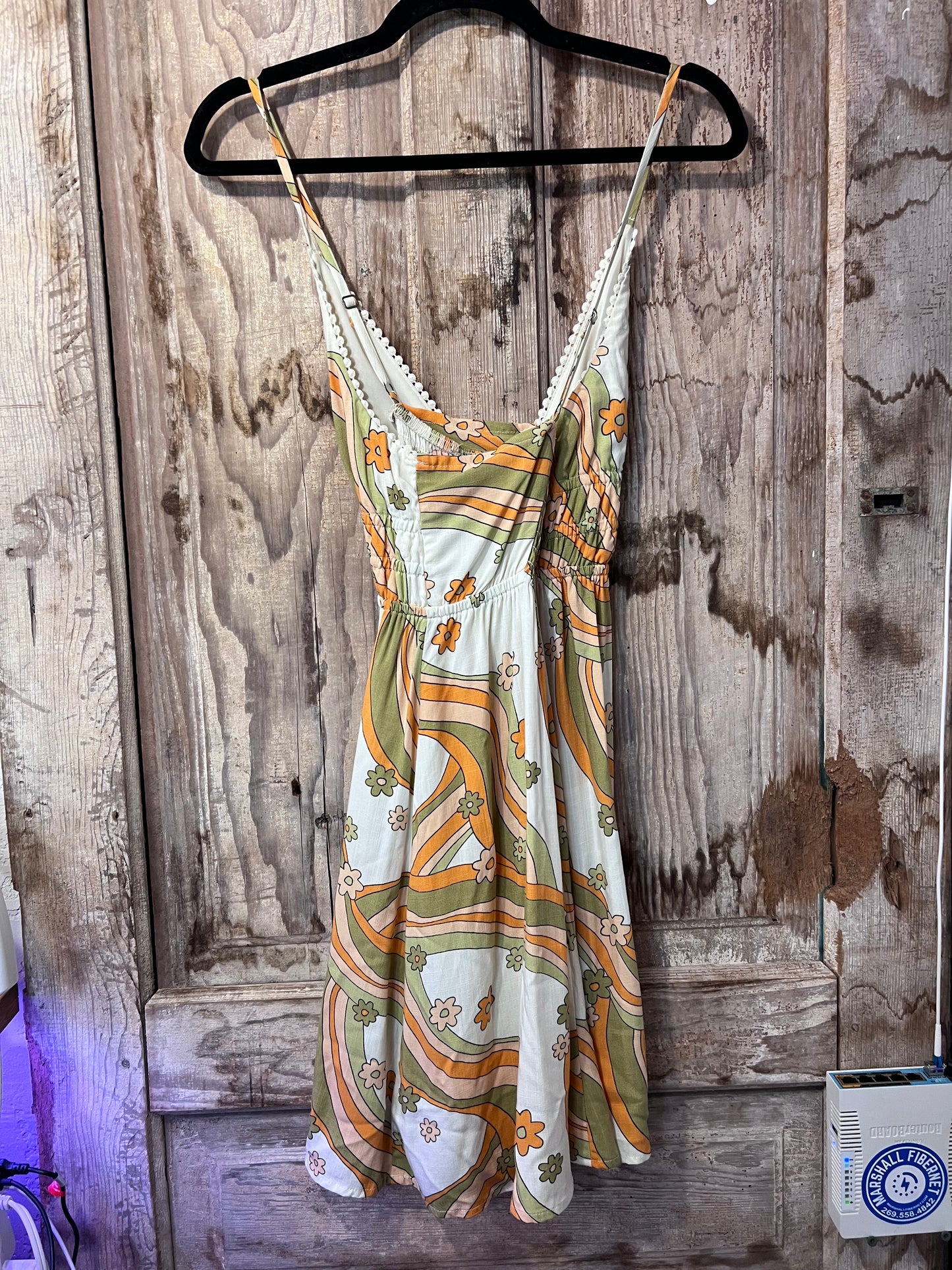 Y2K Wild Fable 70's Inspired Patterned Dress