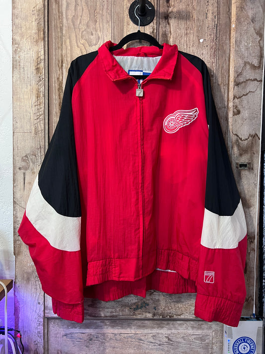 90's Logo 7 Detroit Red Wings Windbreaker