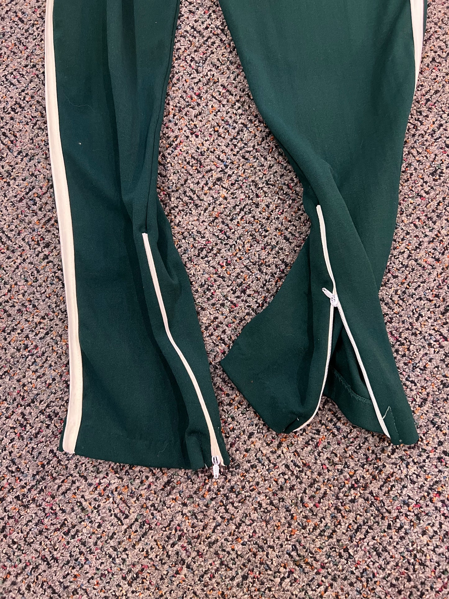 70's Green & White Stripe Track Pants