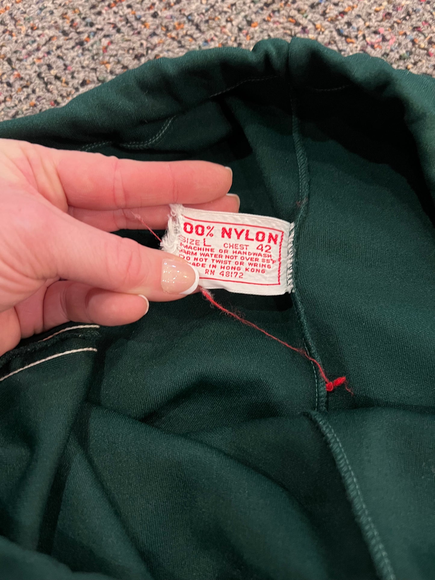 70's Green & White Stripe Track Pants