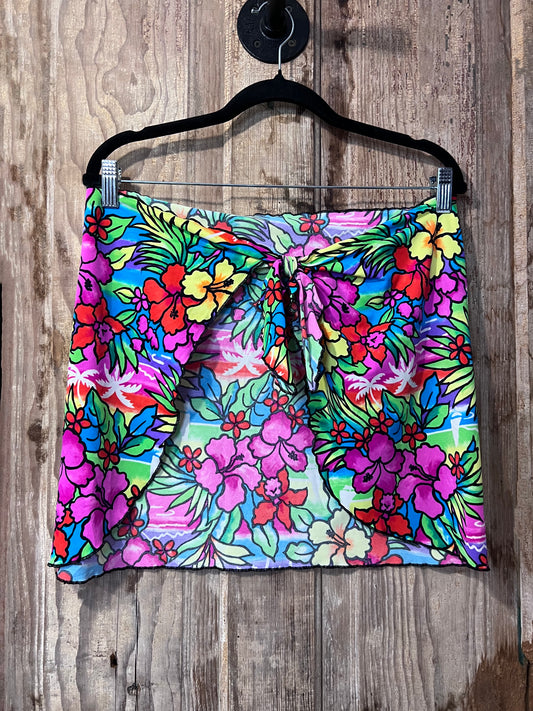 80's/90's Carabella Bright Floral Swimsuit Wrap Skirt