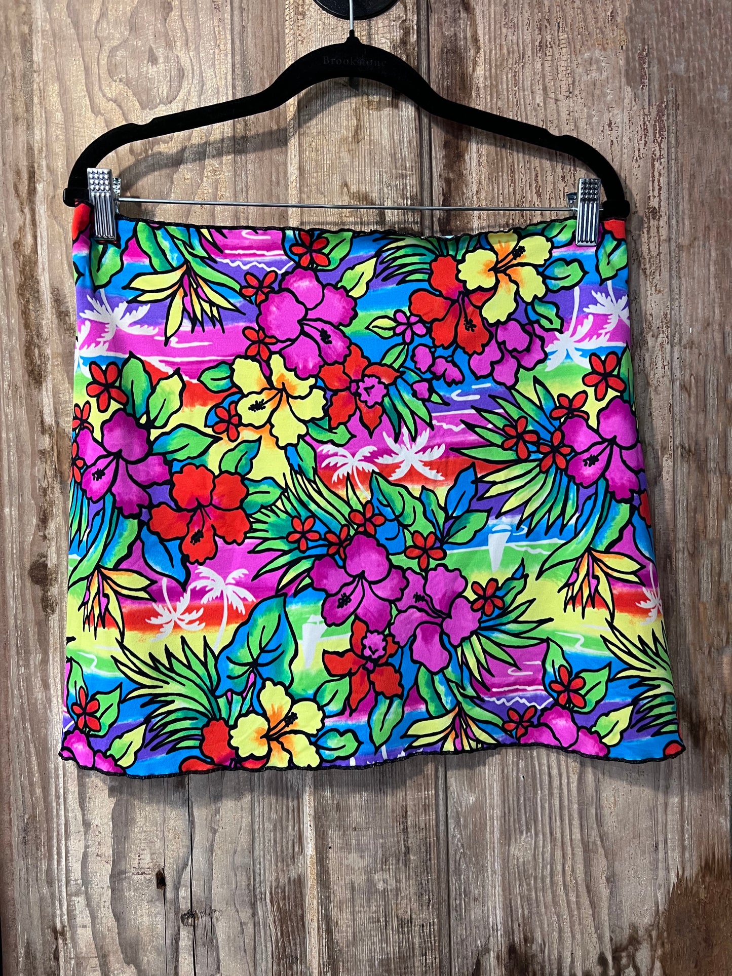 80's/90's Carabella Bright Floral Swimsuit Wrap Skirt